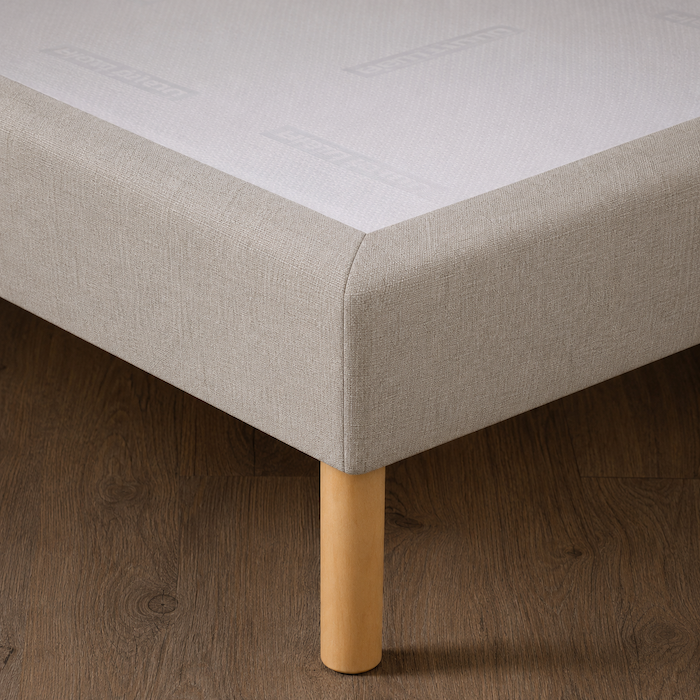 Louis, le sommier tapissier - Tissu beige chiné