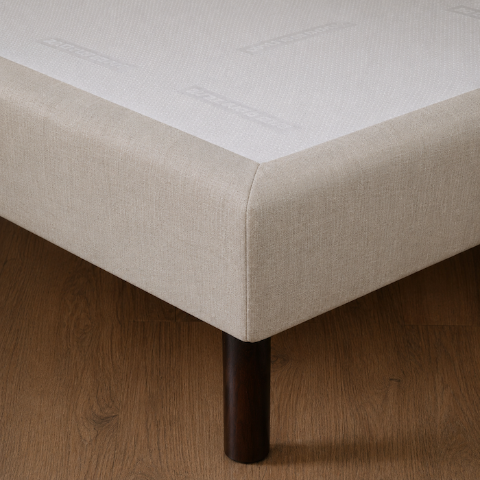 Louis, le sommier tapissier - Tissu beige chiné